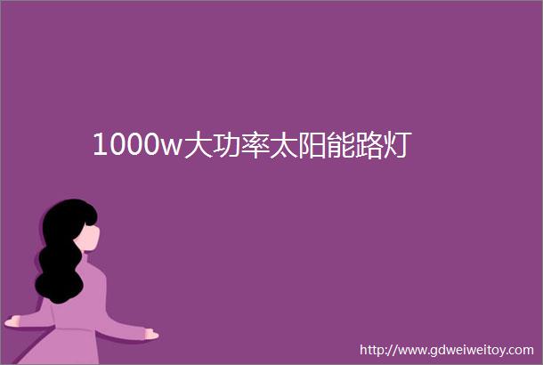 1000w大功率太阳能路灯