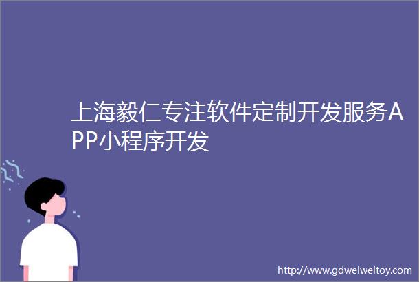 上海毅仁专注软件定制开发服务APP小程序开发